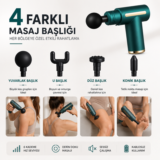 Profesyonel Darbeli Masaj Tabancası