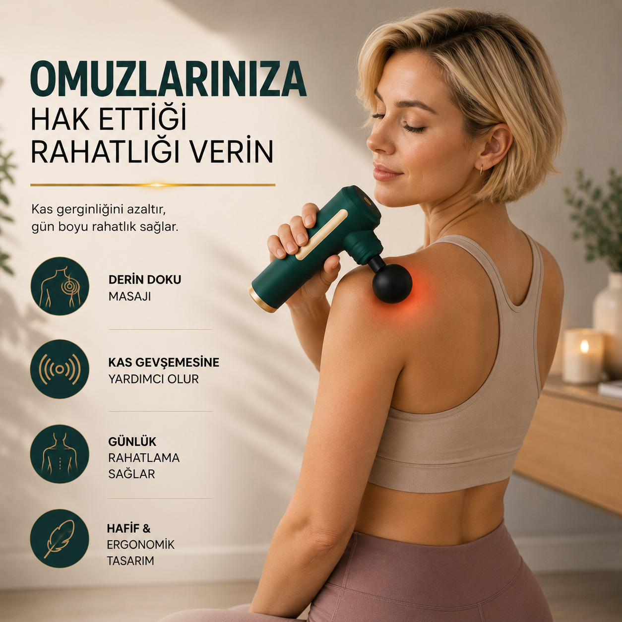 Profesyonel Darbeli Masaj Tabancası